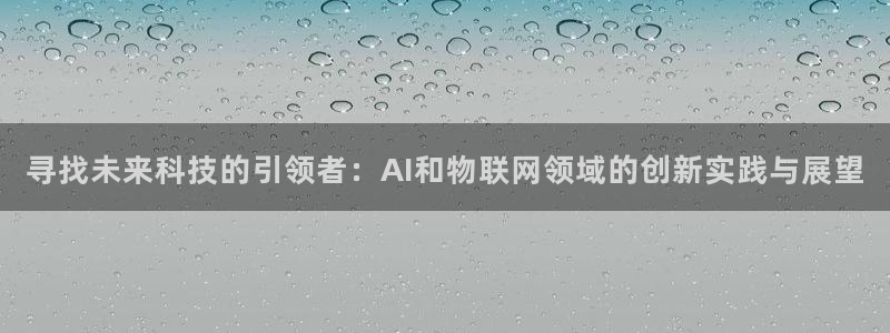 寻找未来科技的引领者：AI和物联网领域的创新实践与展望