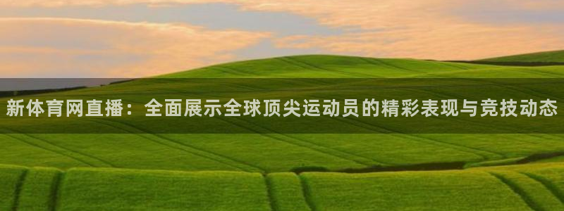 新体育网直播：全面展示全球顶尖运动员的精彩表现与竞技动态