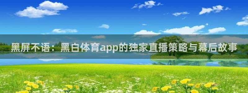 黑屏不语：黑白体育app的独家直播策略与幕后故事