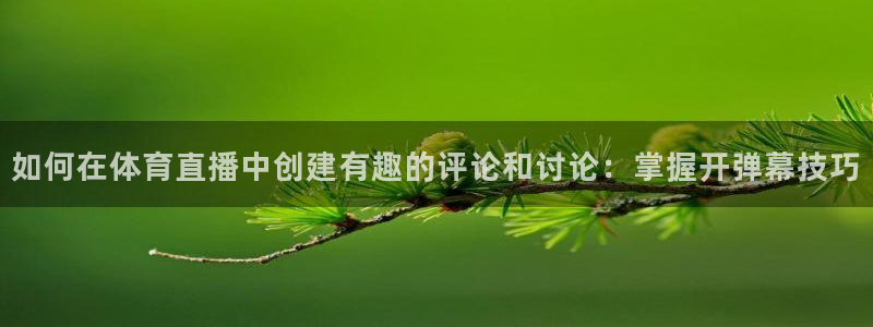 如何在体育直播中创建有趣的评论和讨论：掌握开弹幕技巧